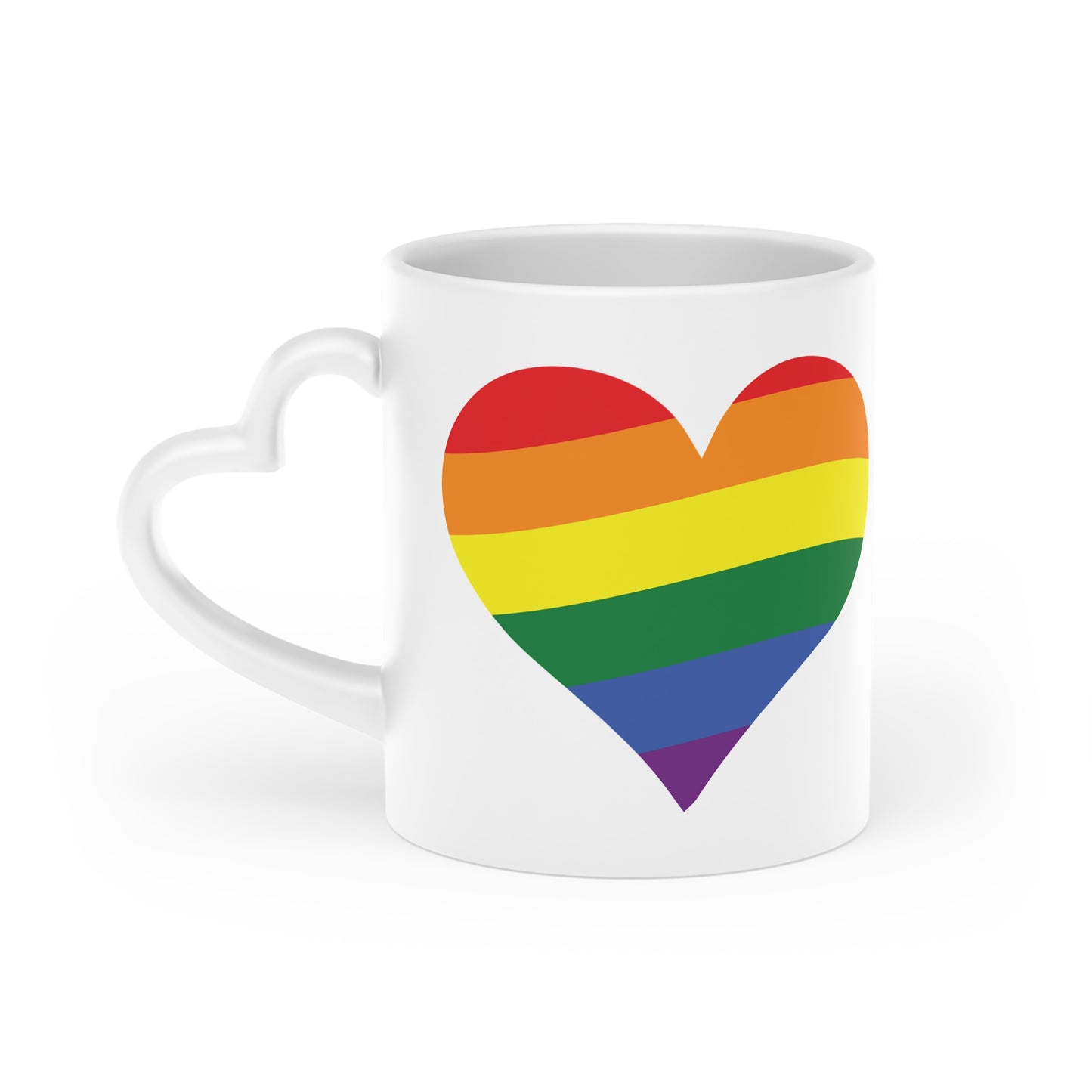 Rainbow Heart-Shaped Mug – Perfect for Love & Pride Celebrations