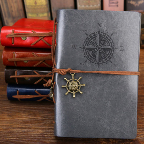 Retro pirate ship notebook