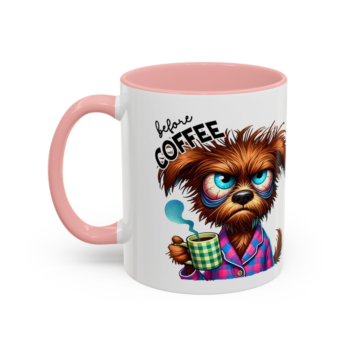 Caffeinated Dog Mug, Funny Pet Lover Coffee Cup, Gift for Dog Owners, Cute Animal Drinkware, Whimsical Home Decor