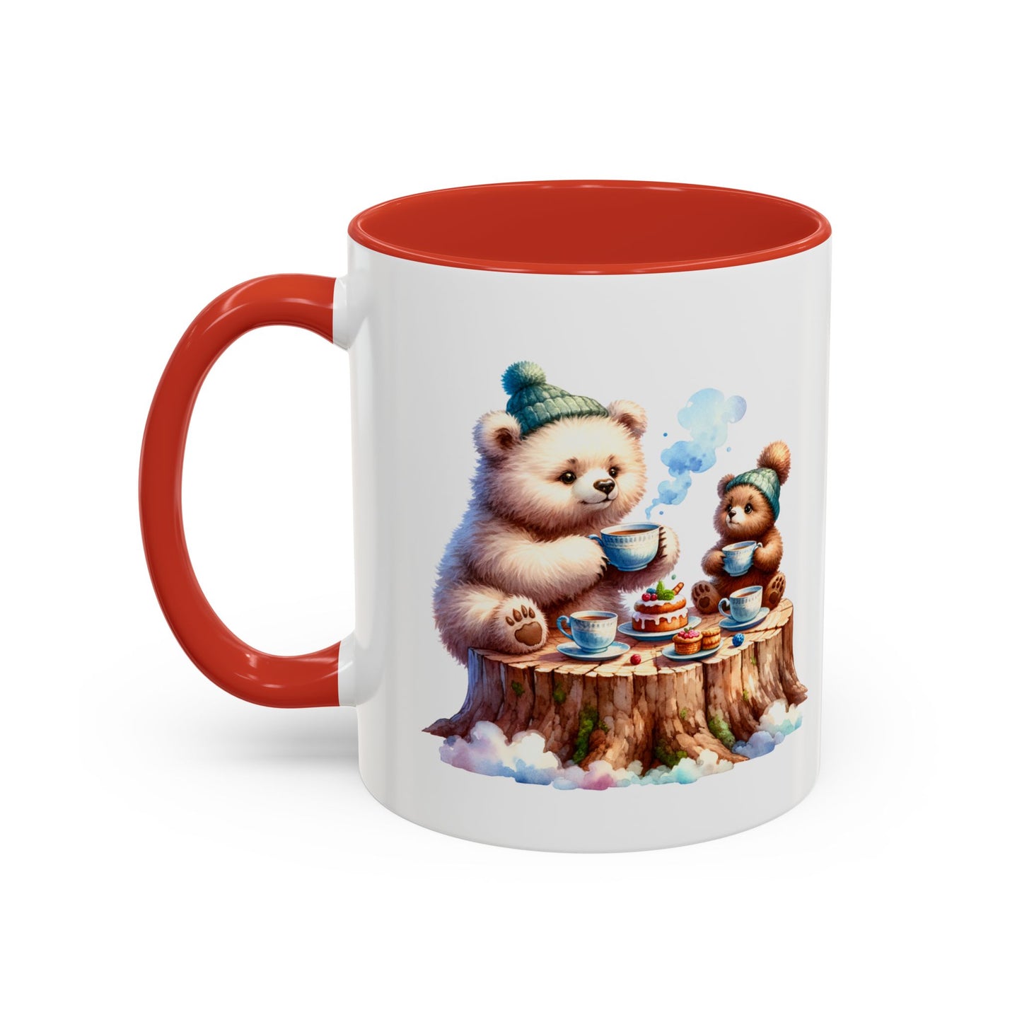 Whimsical Bear Tea Party Mug | Cute Animal Lover Coffee Cup, Gift for Kids, Nursery Decor, Birthday, Holiday Essentials