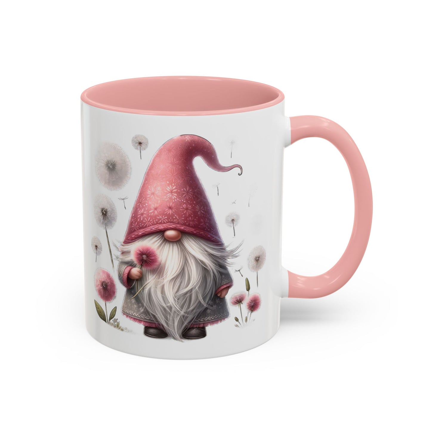 Whimsical Gnome Coffee Mug, Cute Coffee Cups for Home, Unique Gift for Gnome Lovers, Floral Gnome Mug for Birthdays, Spring Décor