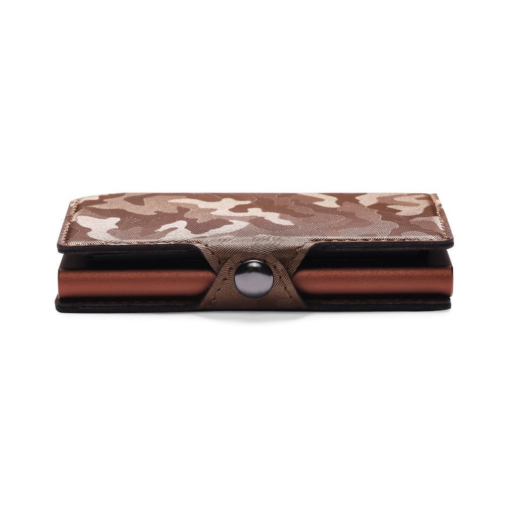 Automatic Pop-up Bank Card PU Camouflage Fashion Men's Wallet JFA UNIjuntos Entreprise