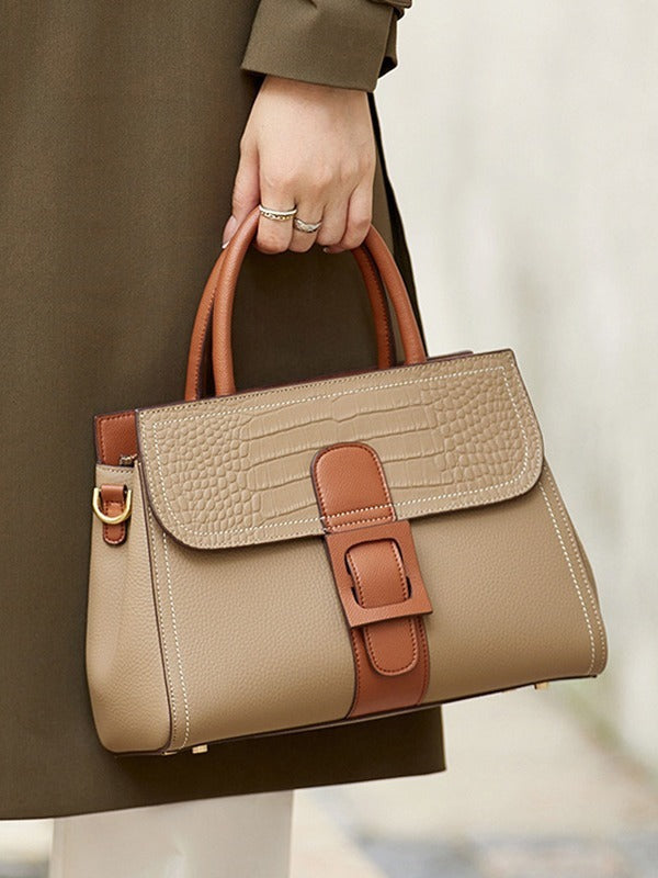 Women's Fashion Crossbody Handbag Contrast Color