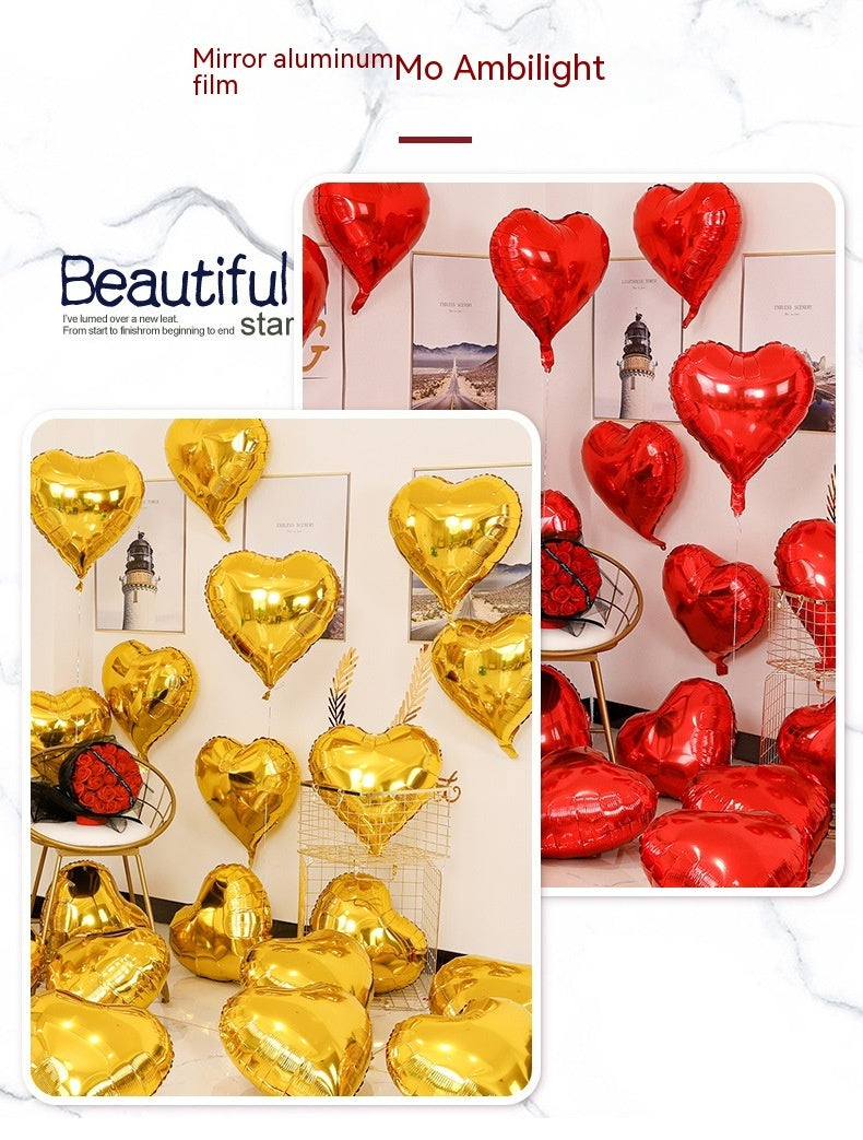 Heart-shaped Aluminum Balloon 520 Wedding Room Decoration Birthday Party