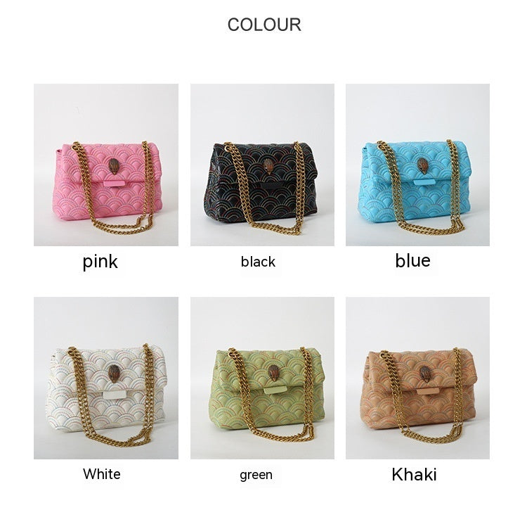 Embroidery Thread Small Square Rainbow Chain Bag