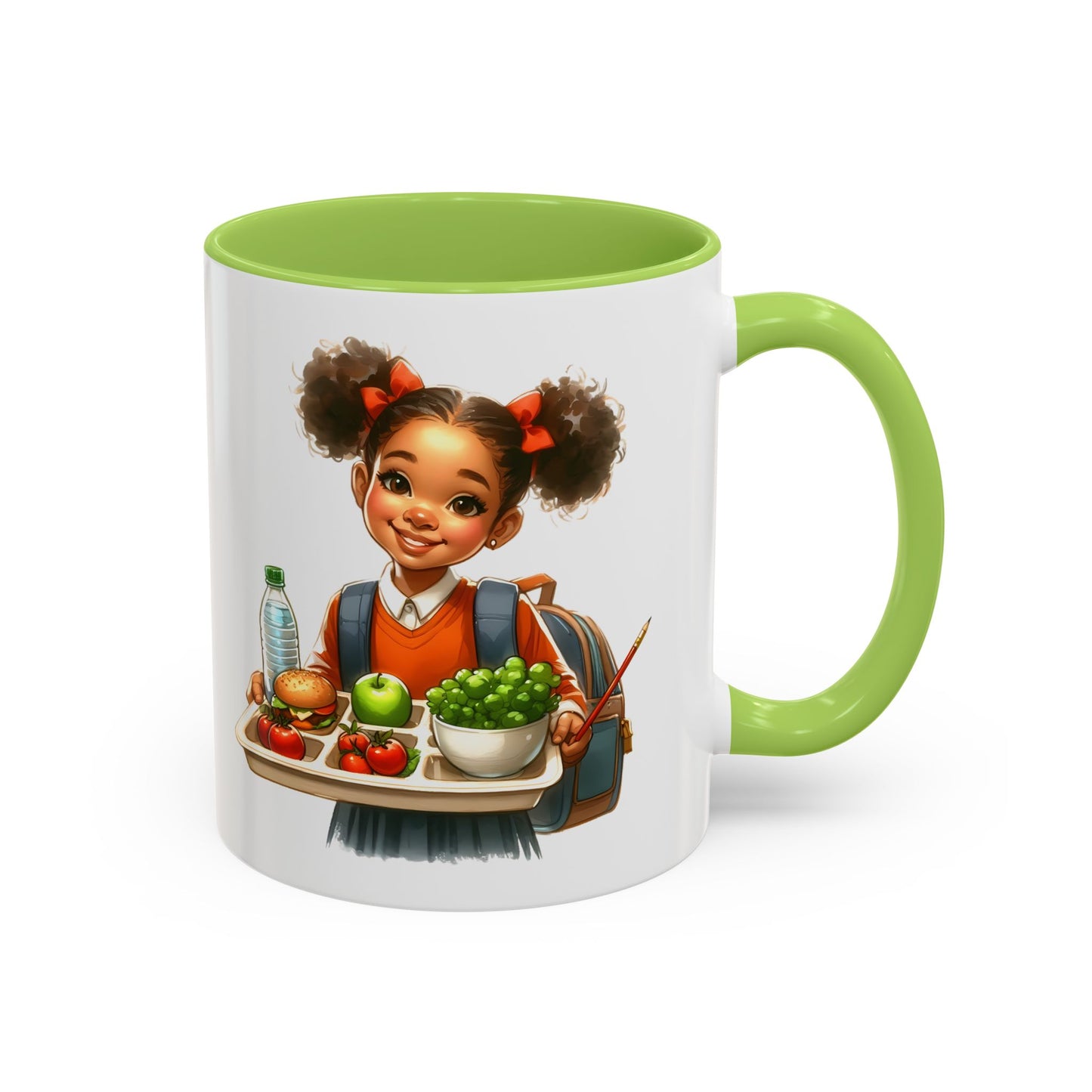 Happy Kids Accent Coffee Mug - Fun Drinkware for Home, School, Nursery, Gifts, Birthday, Holidays, Cute Design