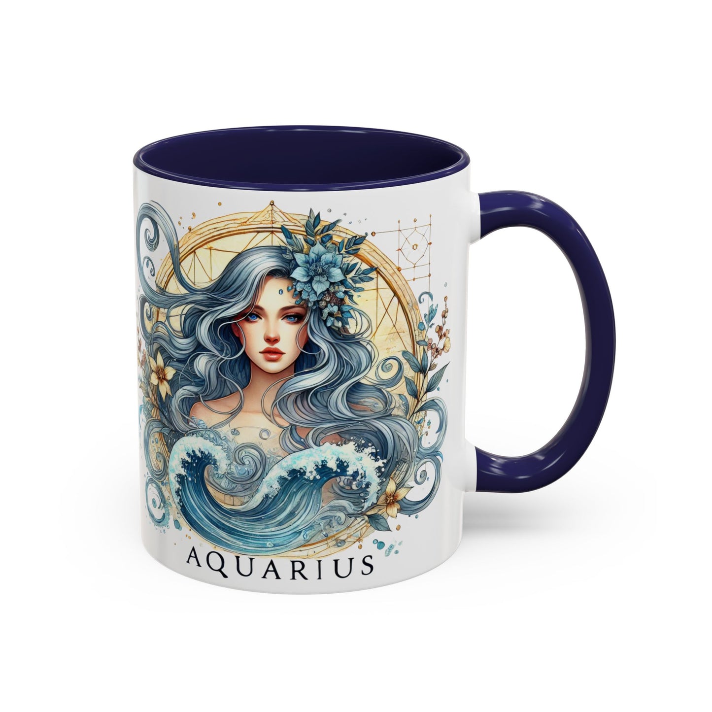 Astrological Aquarius Coffee Mug - Zodiac Sign Design, Perfect for Astrology Lovers