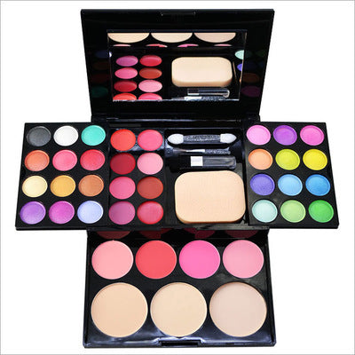 Maquillage boîte 24 fard à paupières + 8 rouge à lèvres + 4 blush + 3 poudre 39 couleur maquillage disque combinaison plateau de maquillage JFA UNIjuntos Entreprise