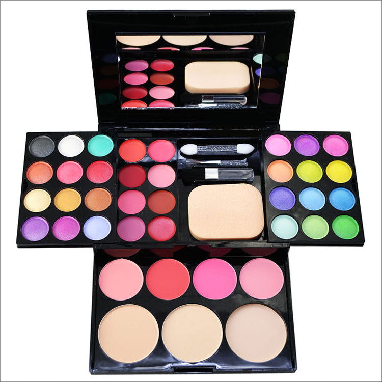 Maquillage boîte 24 fard à paupières + 8 rouge à lèvres + 4 blush + 3 poudre 39 couleur maquillage disque combinaison plateau de maquillage JFA UNIjuntos Entreprise