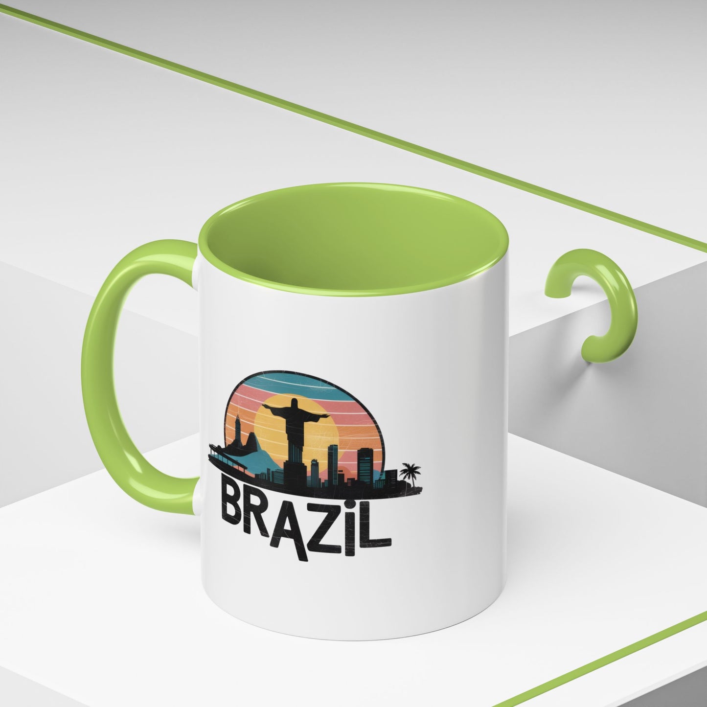 Brazilian Vibe Coffee Mug, Accent Mug for Travel Lovers, Gift for Brazil Enthusiasts, Souvenir Coffee Cup, Beach Theme Mug