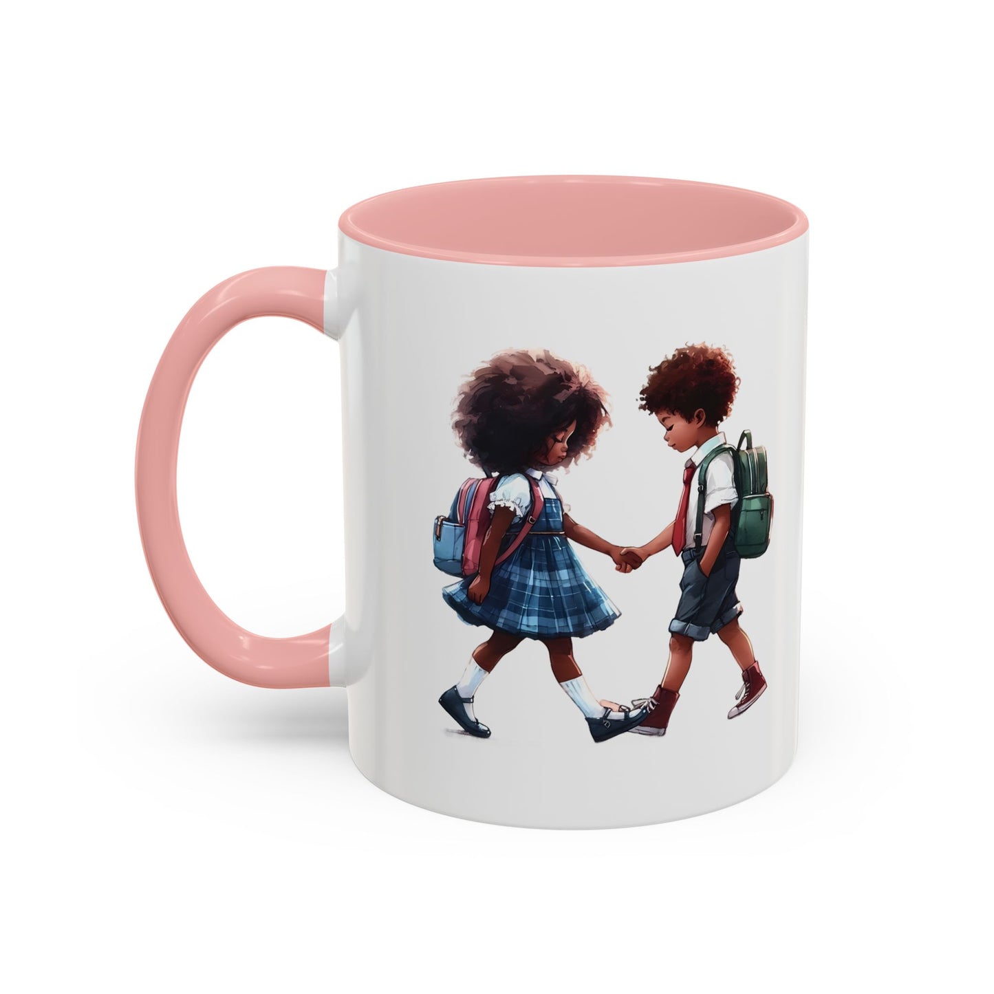 Heartwarming Kids Friendship Coffee Mug, Cute Kid Artwork Mug, Back to School Gift, Family Gift, Coffee Lover Gift