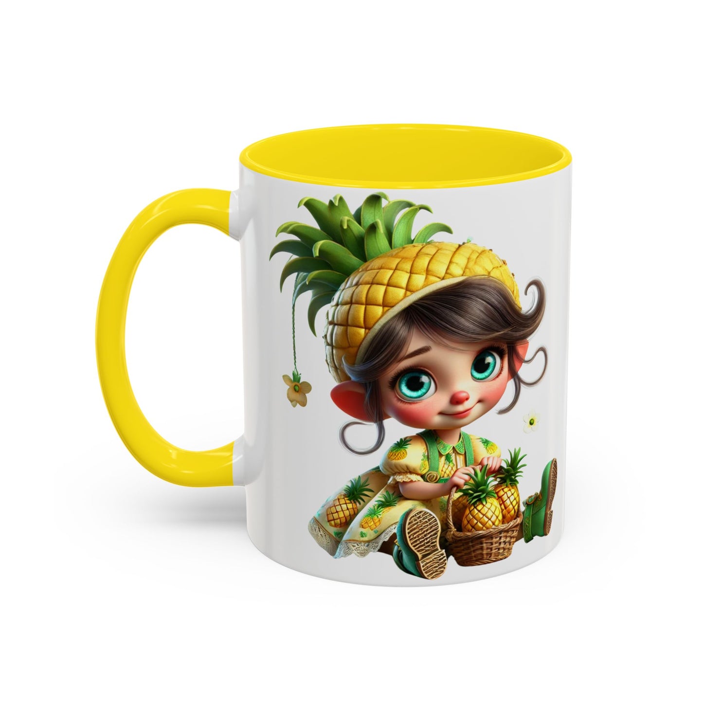 Pineapple-themed Accent Coffee Mug - Tropical Fun for Every Sip