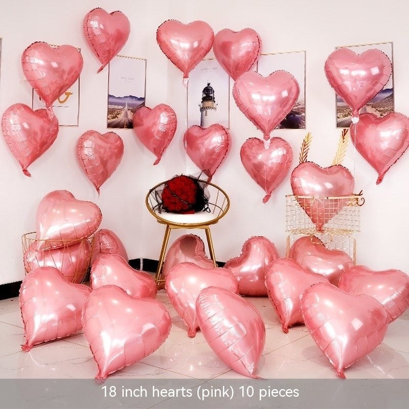 Heart-shaped Aluminum Balloon 520 Wedding Room Decoration Birthday Party