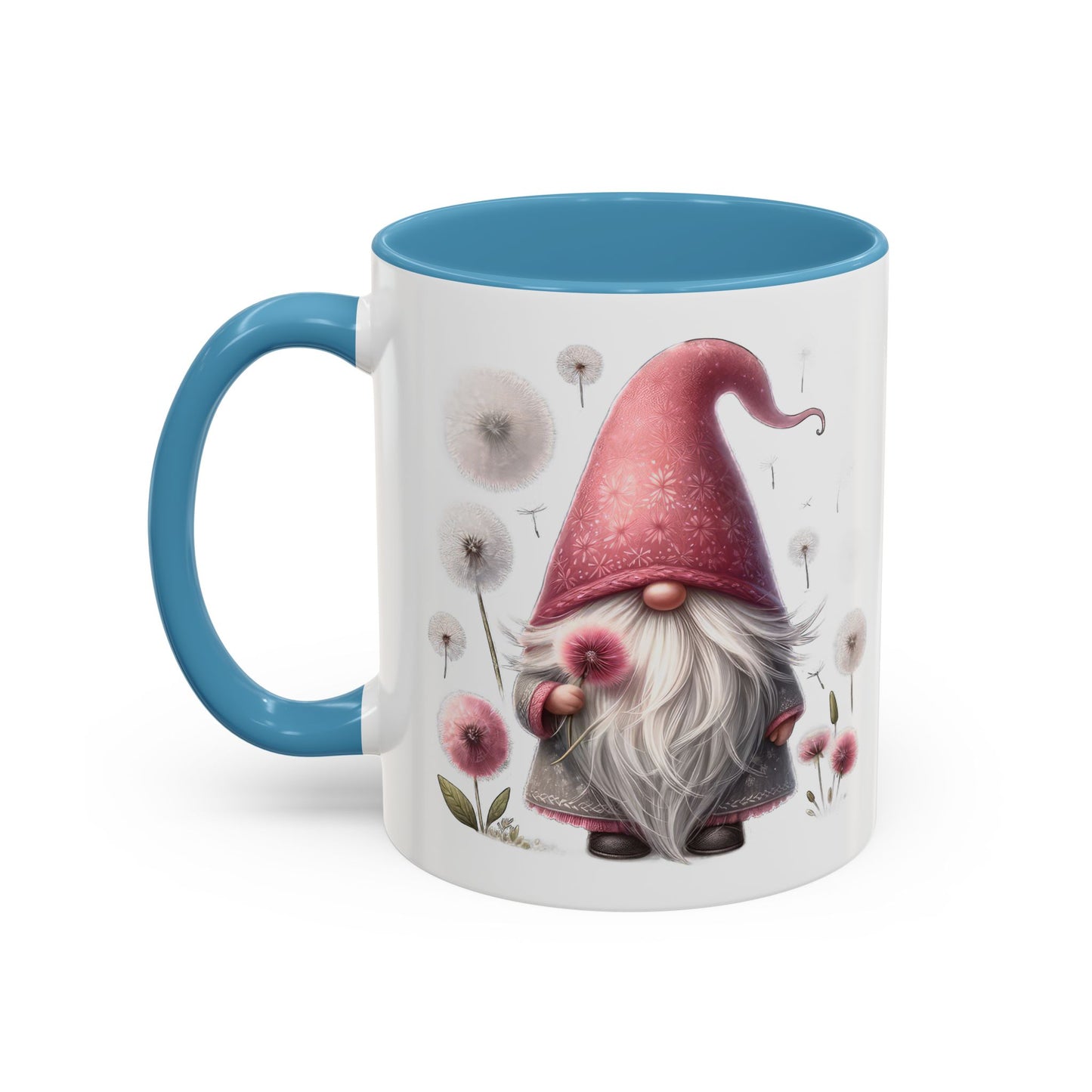 Whimsical Gnome Coffee Mug, Cute Coffee Cups for Home, Unique Gift for Gnome Lovers, Floral Gnome Mug for Birthdays, Spring Décor