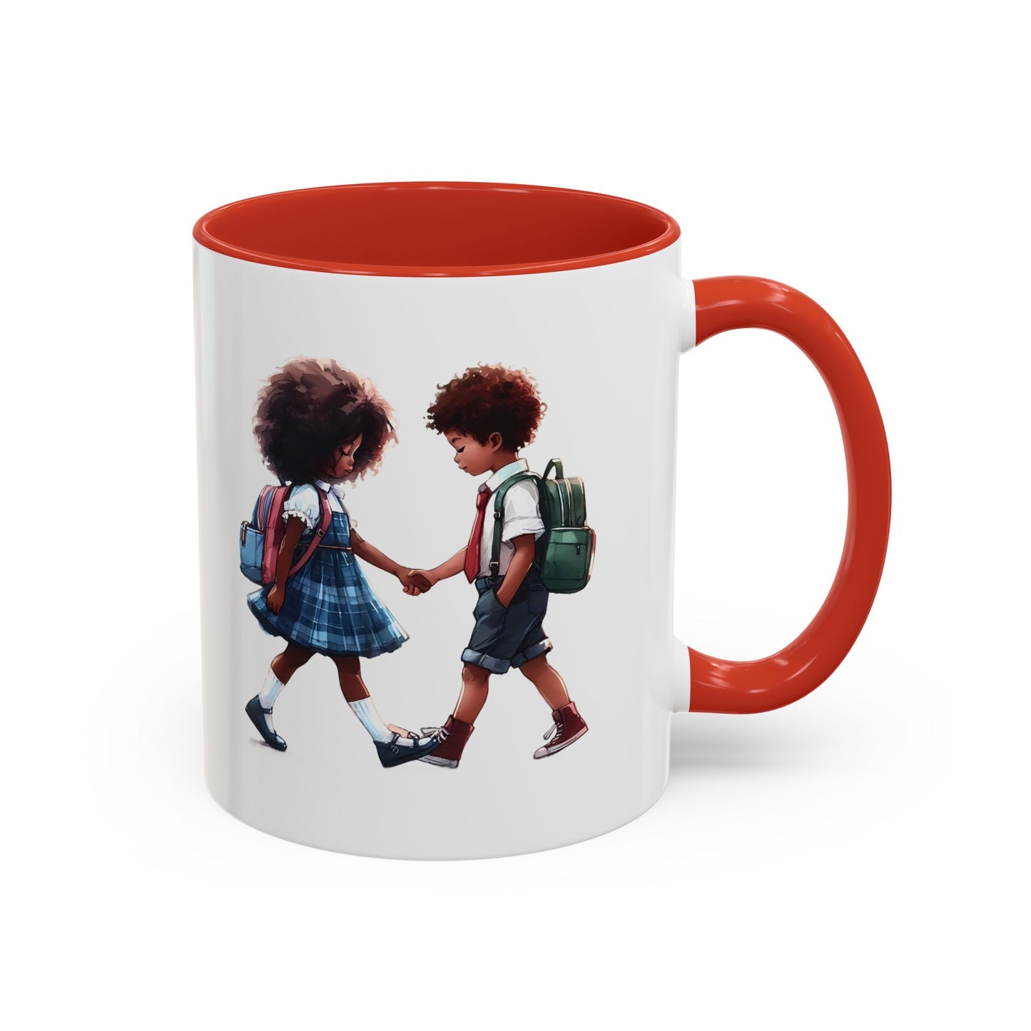 Heartwarming Kids Friendship Coffee Mug, Cute Kid Artwork Mug, Back to School Gift, Family Gift, Coffee Lover Gift
