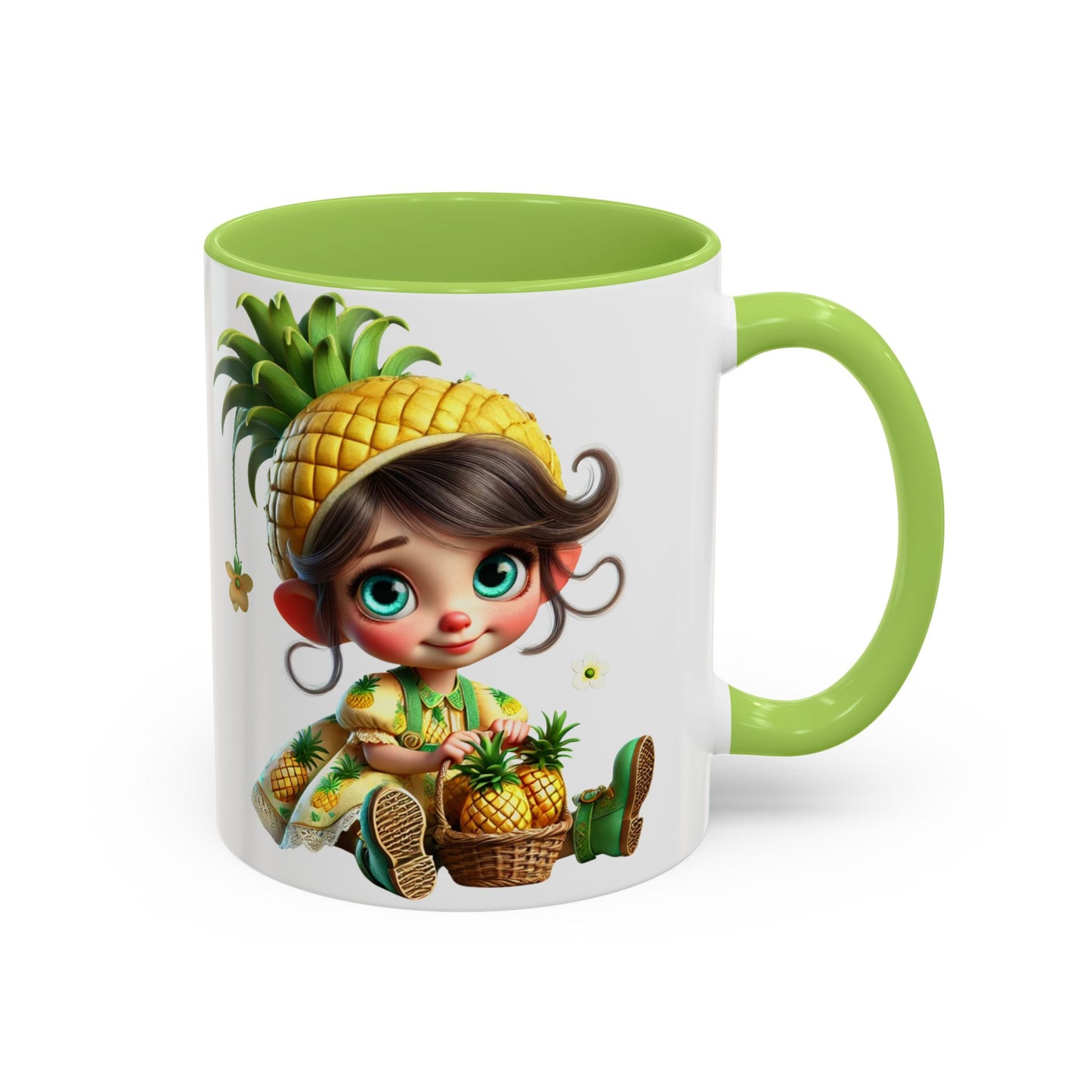 Pineapple-themed Accent Coffee Mug - Tropical Fun for Every Sip