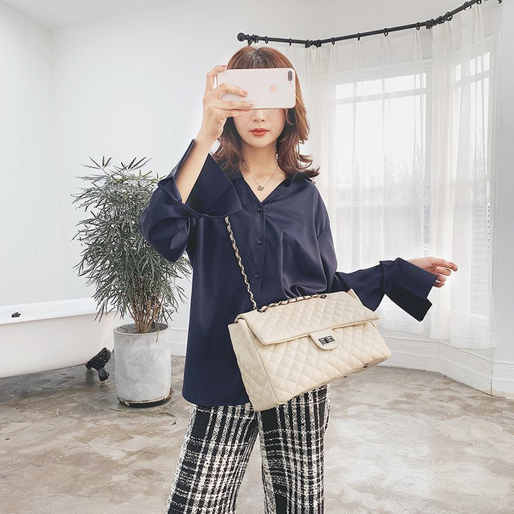 Lingge Chain Bag Women's Shoulder Crossbody Bag