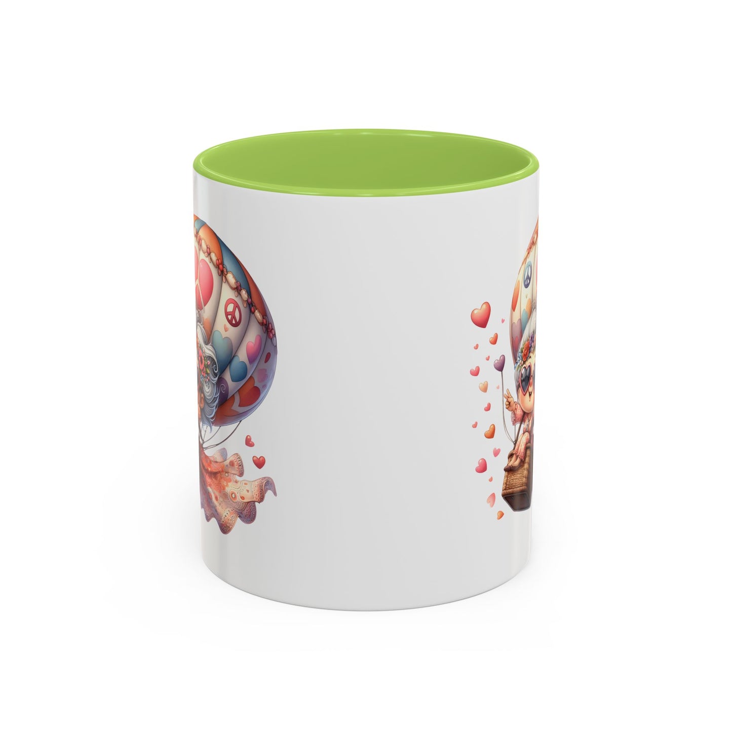 Whimsical Hot Air Balloon Coffee Mug, Cute Couple Mug, Gift for Coffee Lovers, Tea Lover's Gift, Valentine's Day Mug, Birthday Gift