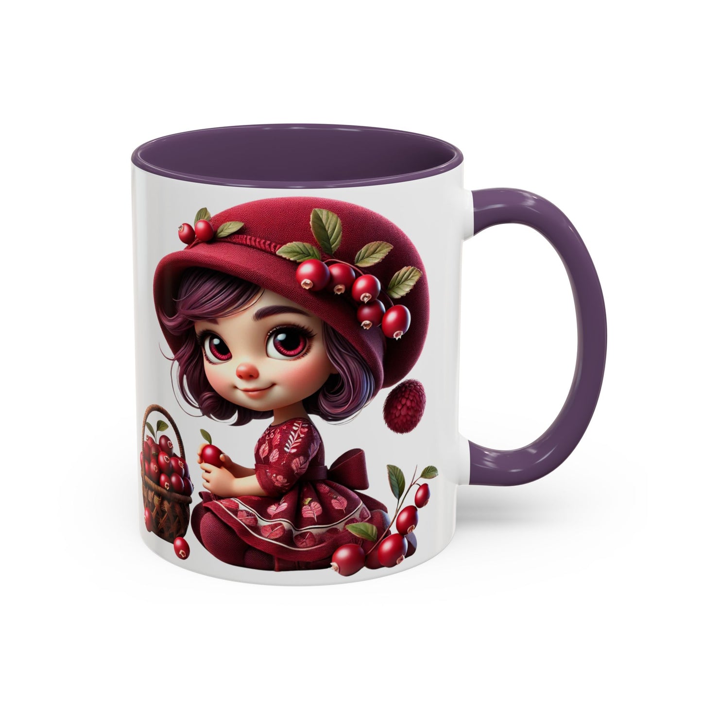Charming Cherry Blossom Accent Coffee Mug | Cute Character Design | Perfect Gift for Tea Lovers & Special Occasions