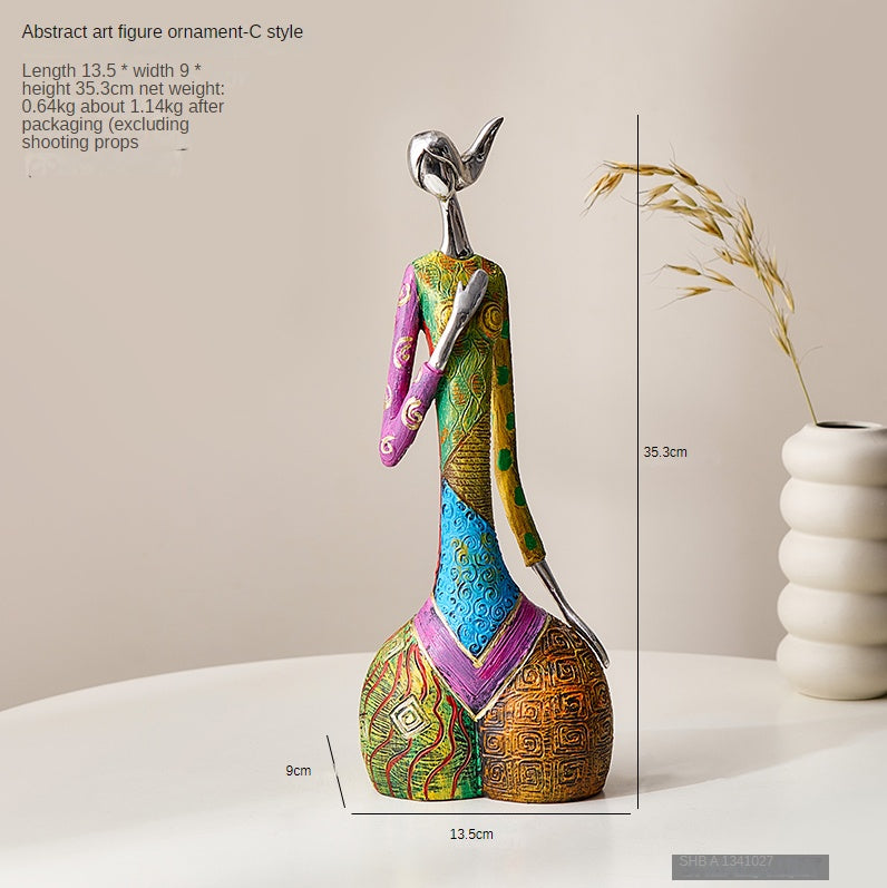 Abstract Art Yoga Women's Ornament Modern Light Luxury