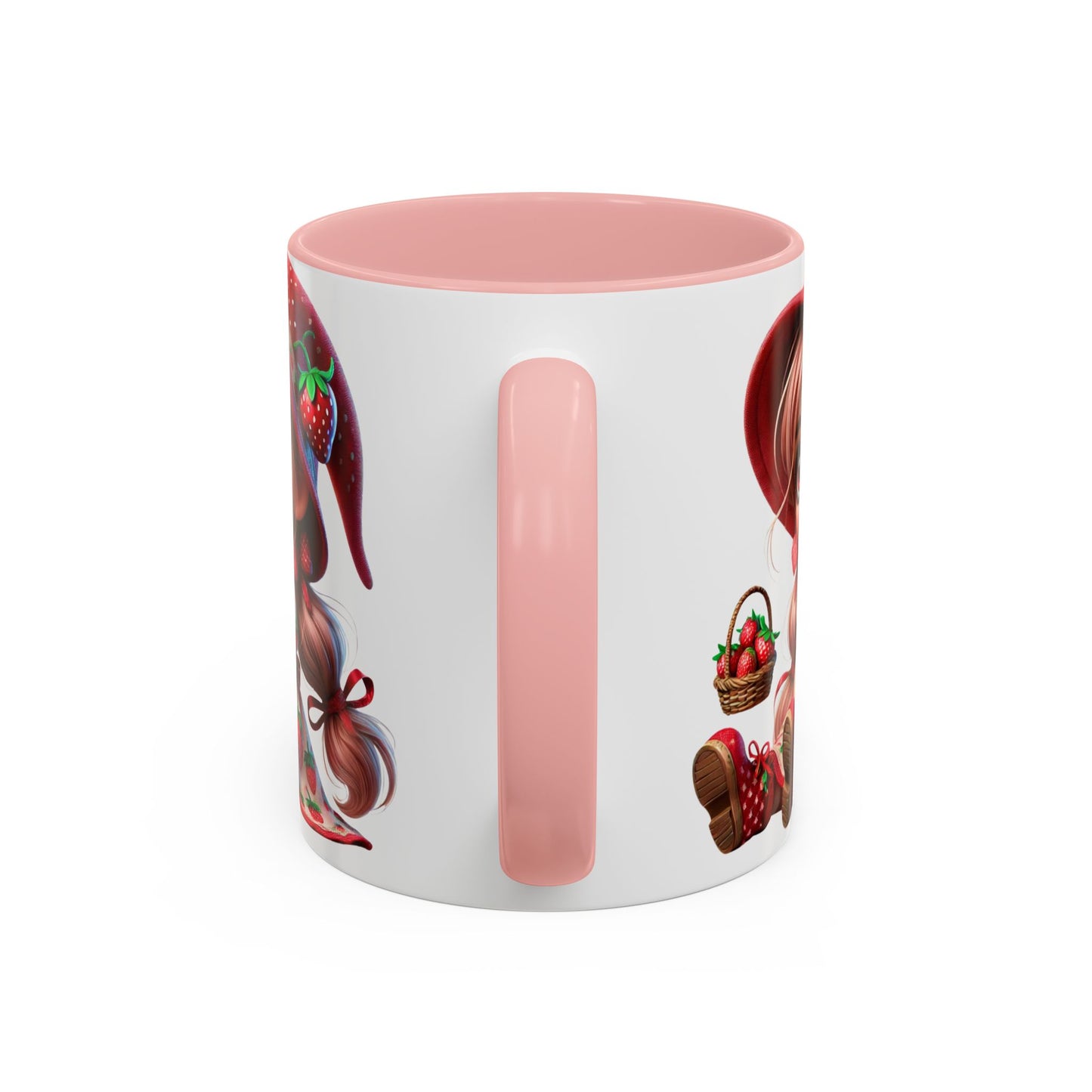 Cute Strawberry Girl Coffee Mug - 11 & 15 oz Accent Mugs for Tea Lovers