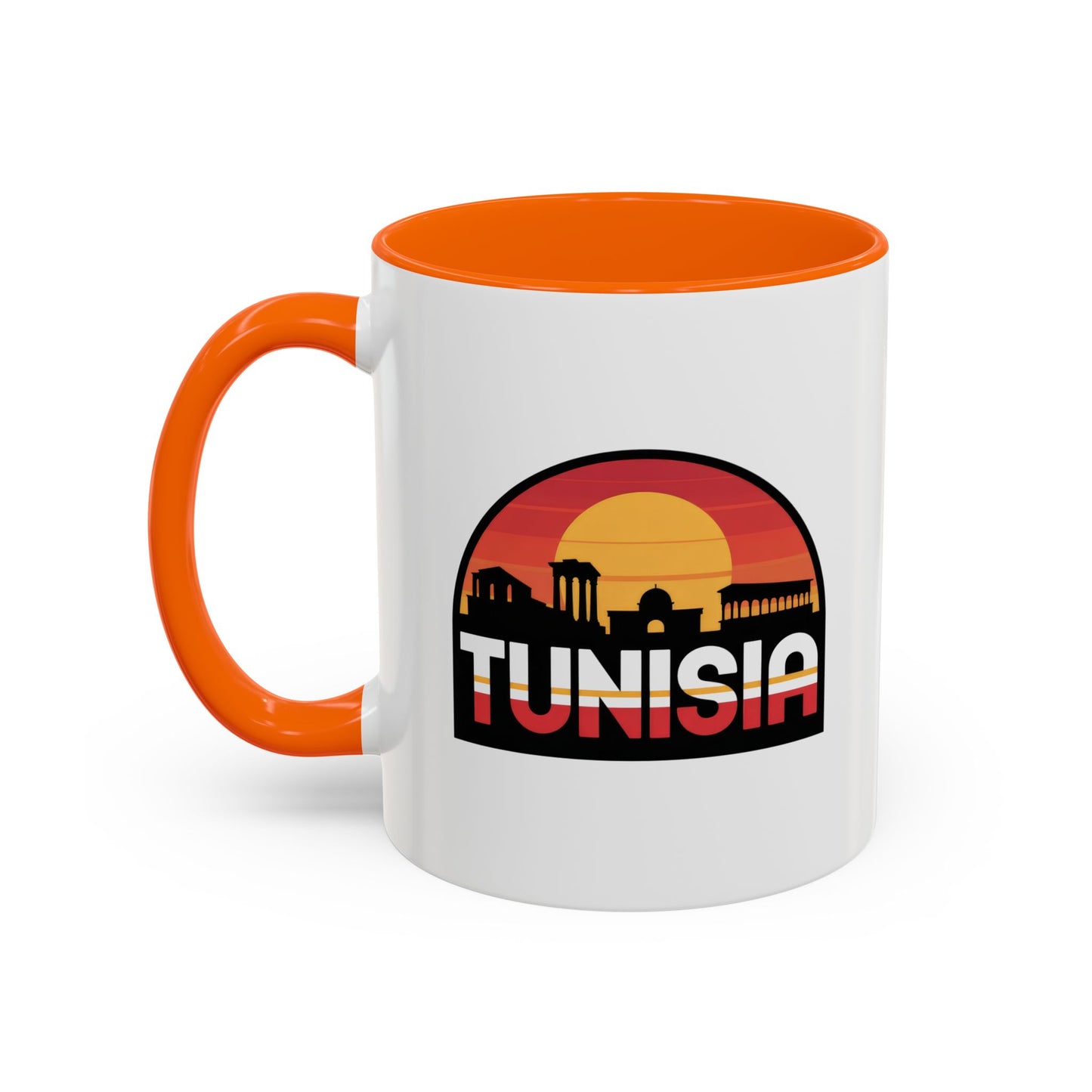 Tunisian Sunset Accent Mug, Coffee Lover Gift, Travel Souvenir, Unique Home Decor, Tea Mug, Vacation Memory