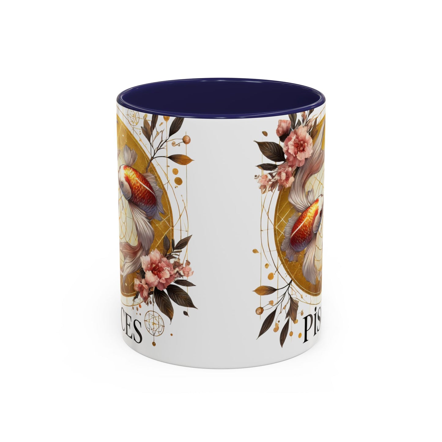 Pisces Goldfish Accent Coffee Mug – Zodiac Astrology Gift for Fish Lovers