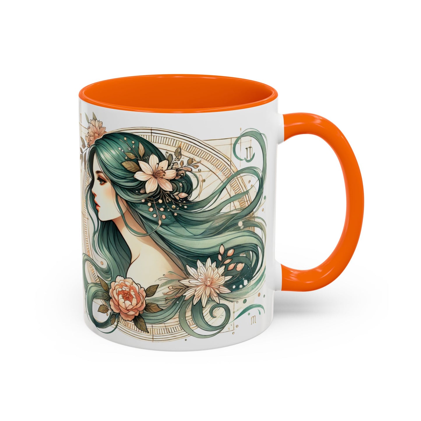 Elegant Floral Accent Coffee Mug - 11oz & 15oz