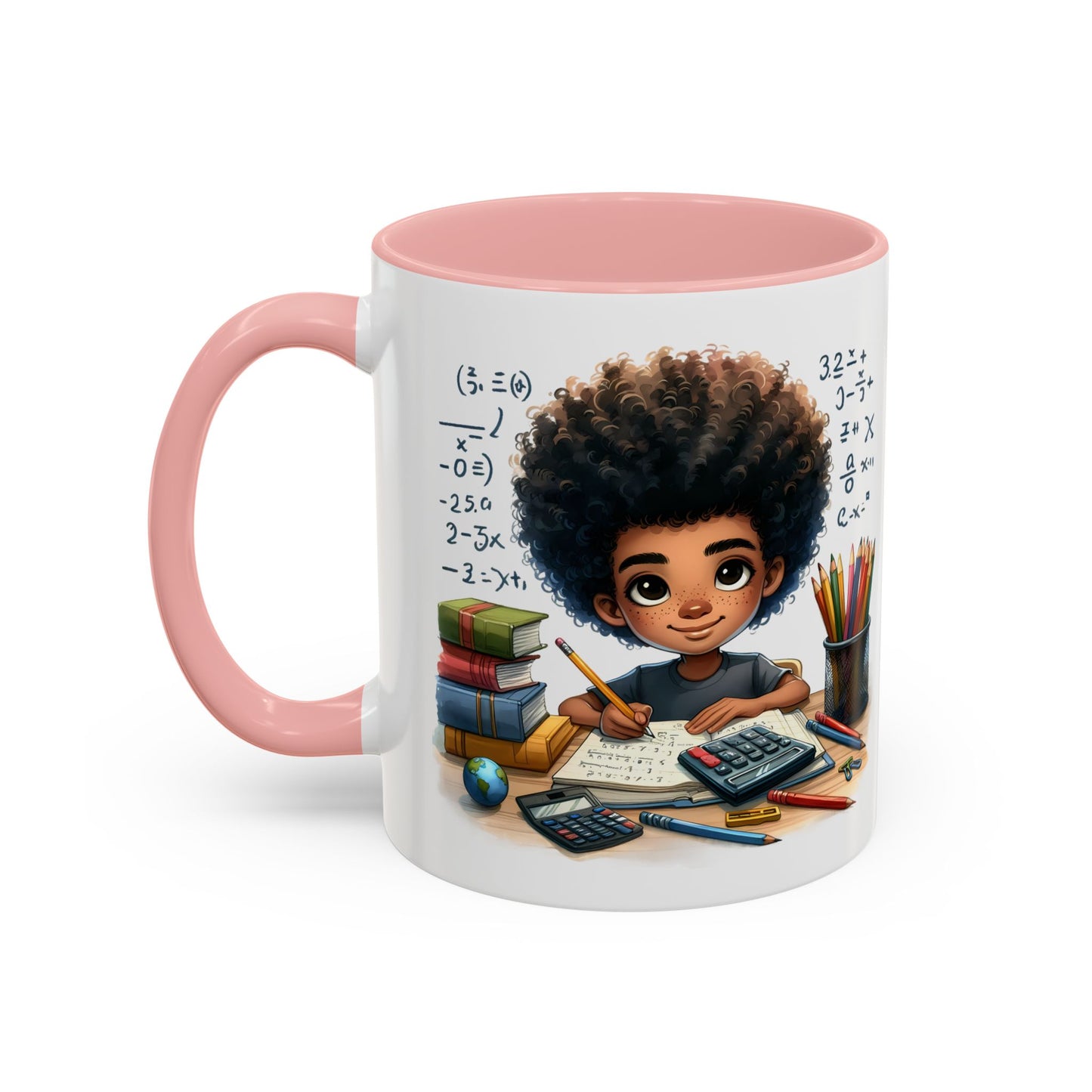 Cute Academic Accent Coffee Mug - Fun Mug for Students, Personalized Teacher Gift, Unique Gift for Scholars, Black Mug with Artwork