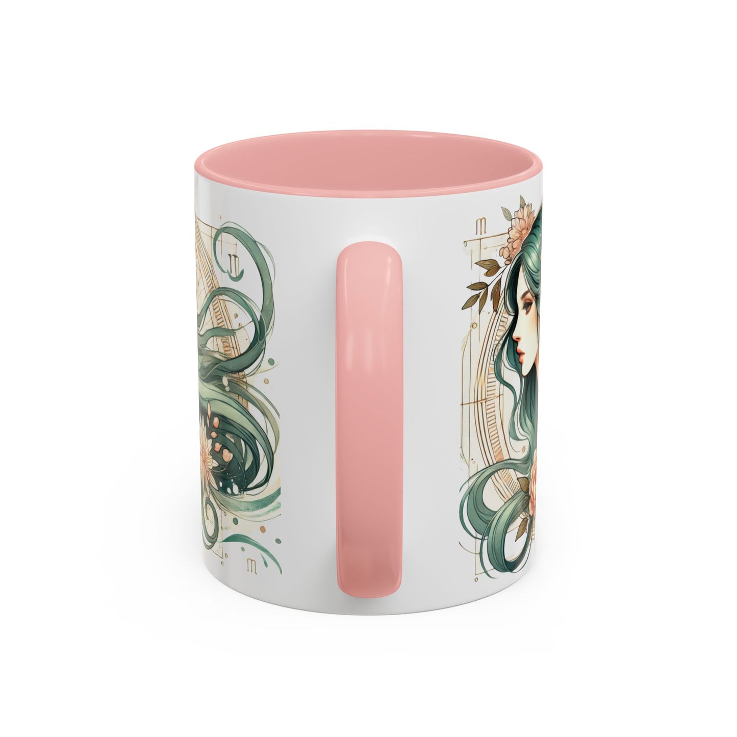 Elegant Floral Accent Coffee Mug - 11oz & 15oz