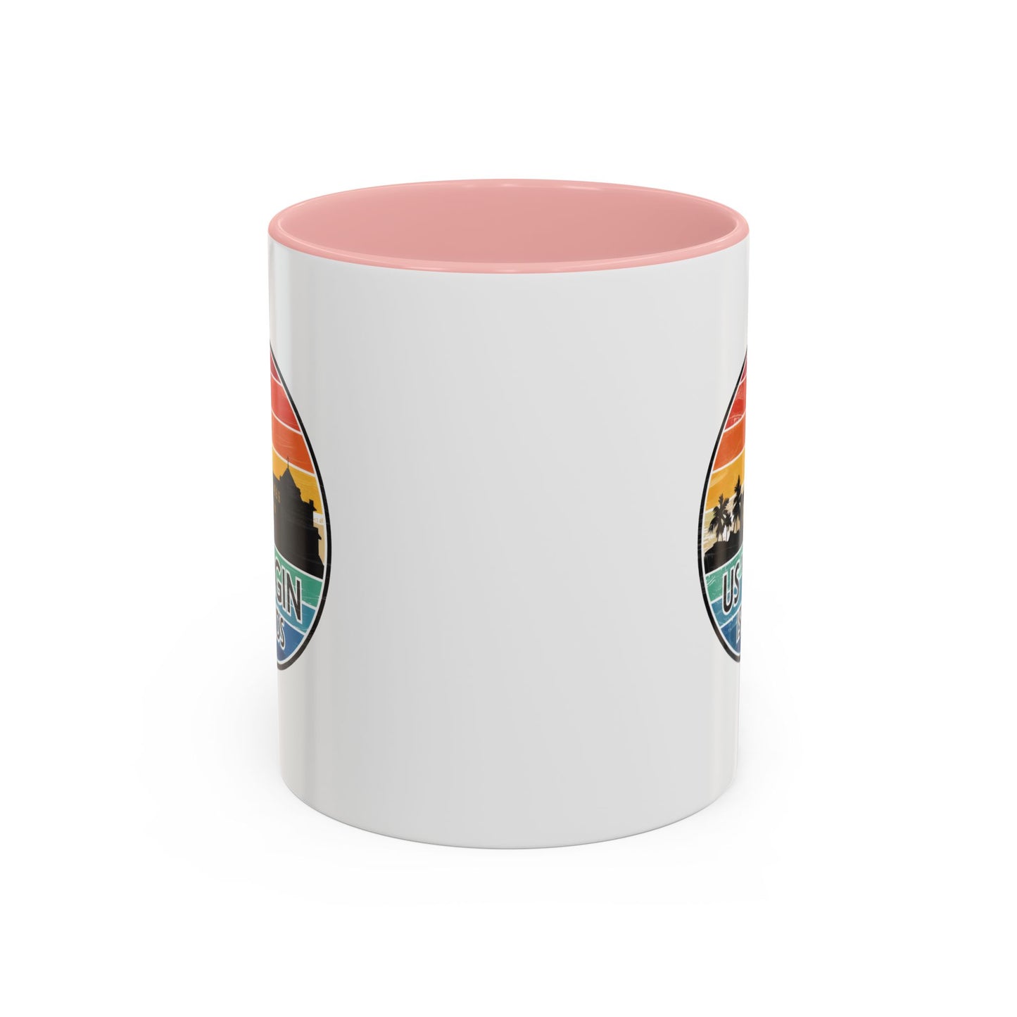 Tropical Landscape Coffee Mug, US Virgin Islands Mug, Travel Souvenir Cup, Beach Lover Gift, Vacation Keepsake, Colorful Accent Mug