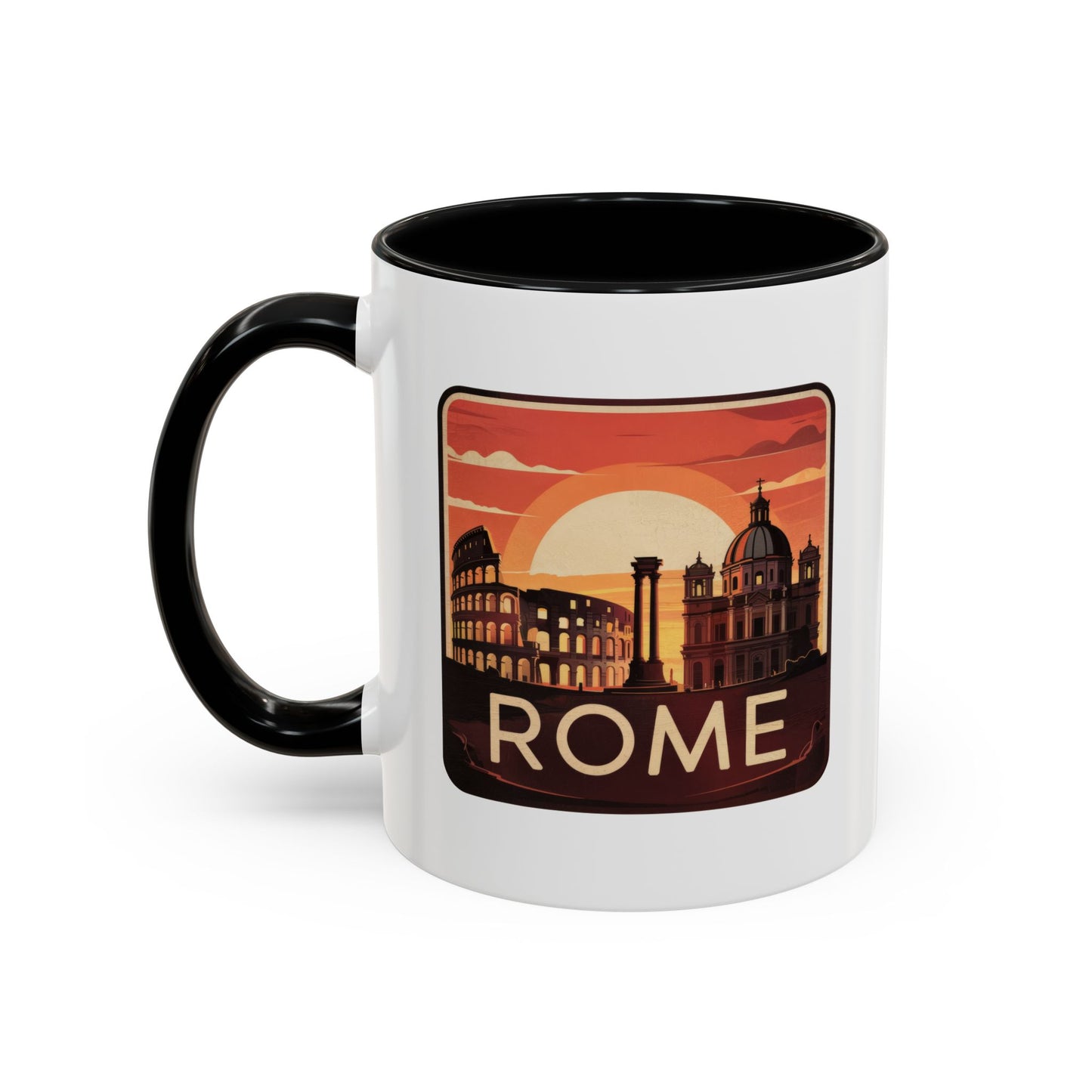 Rome Skyline Accent Coffee Mug, Travel Gift, Coffee Lovers, Home Decor, Unique Souvenir