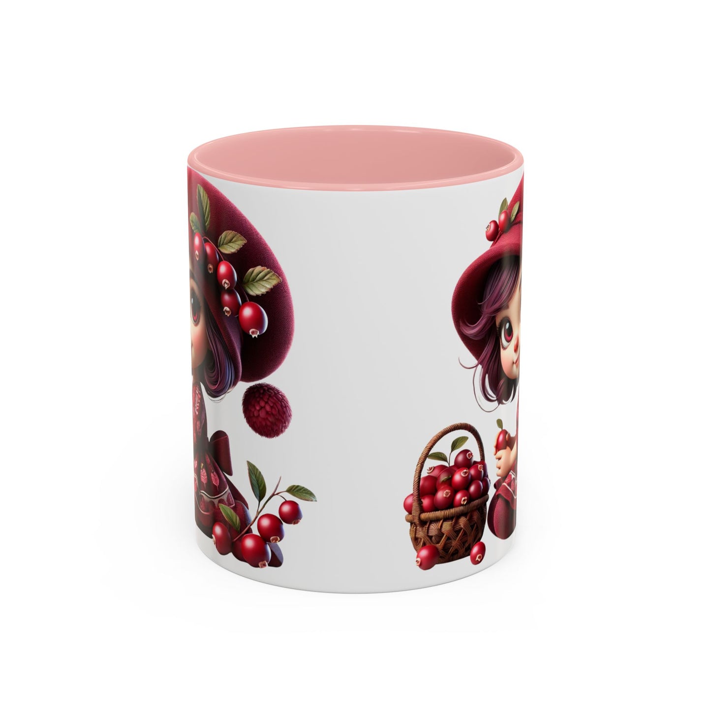 Charming Cherry Blossom Accent Coffee Mug | Cute Character Design | Perfect Gift for Tea Lovers & Special Occasions