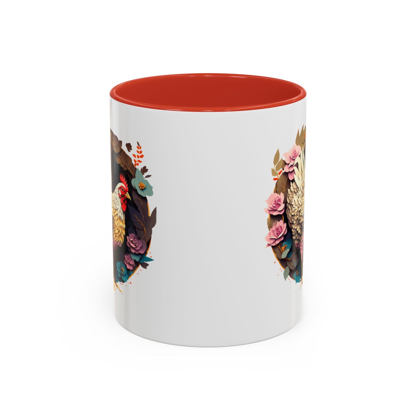 Charming Floral Chicken Coffee Mug - Perfect for Farmhouse Decor, Gift for Chicken Lovers, Tea, Hot Drinks, Home & Kitchen