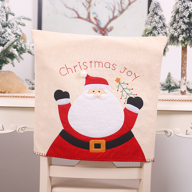 Christmas embroidery chair cover