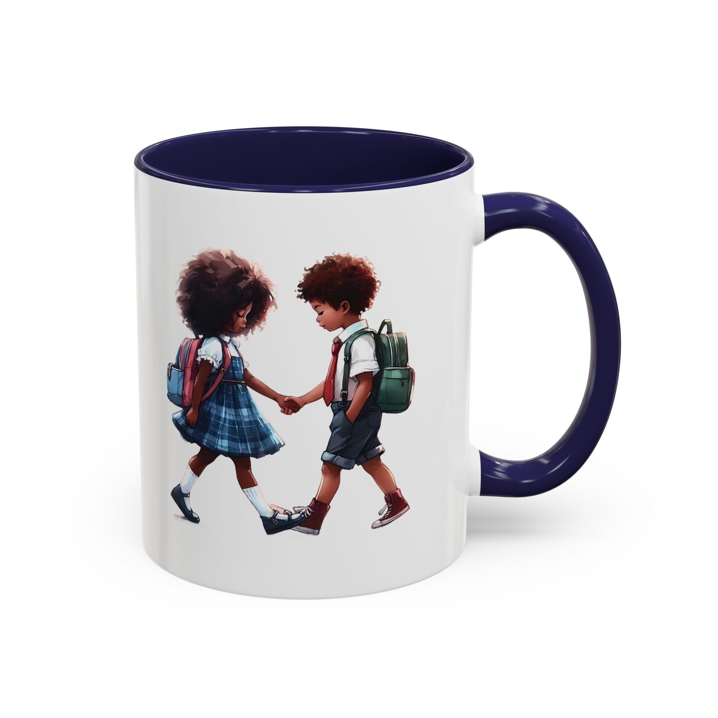 Heartwarming Kids Friendship Coffee Mug, Cute Kid Artwork Mug, Back to School Gift, Family Gift, Coffee Lover Gift