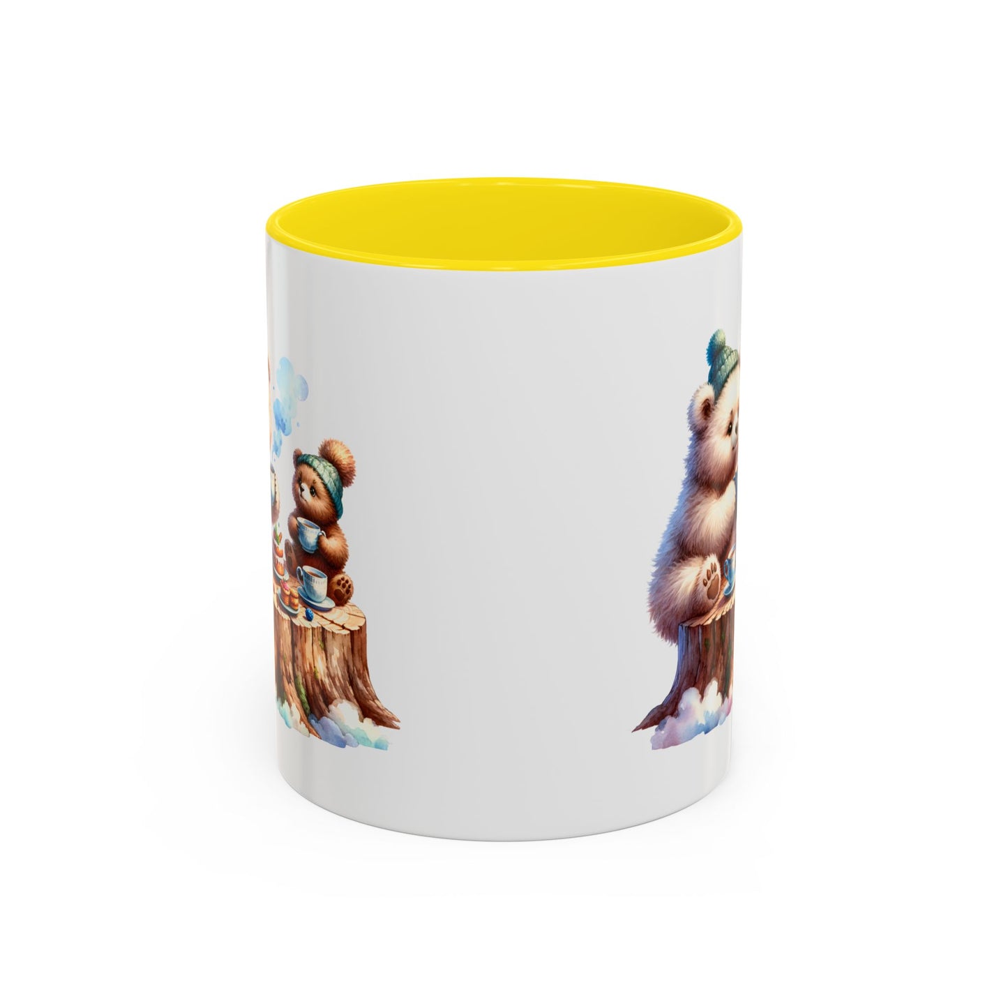 Whimsical Bear Tea Party Mug | Cute Animal Lover Coffee Cup, Gift for Kids, Nursery Decor, Birthday, Holiday Essentials