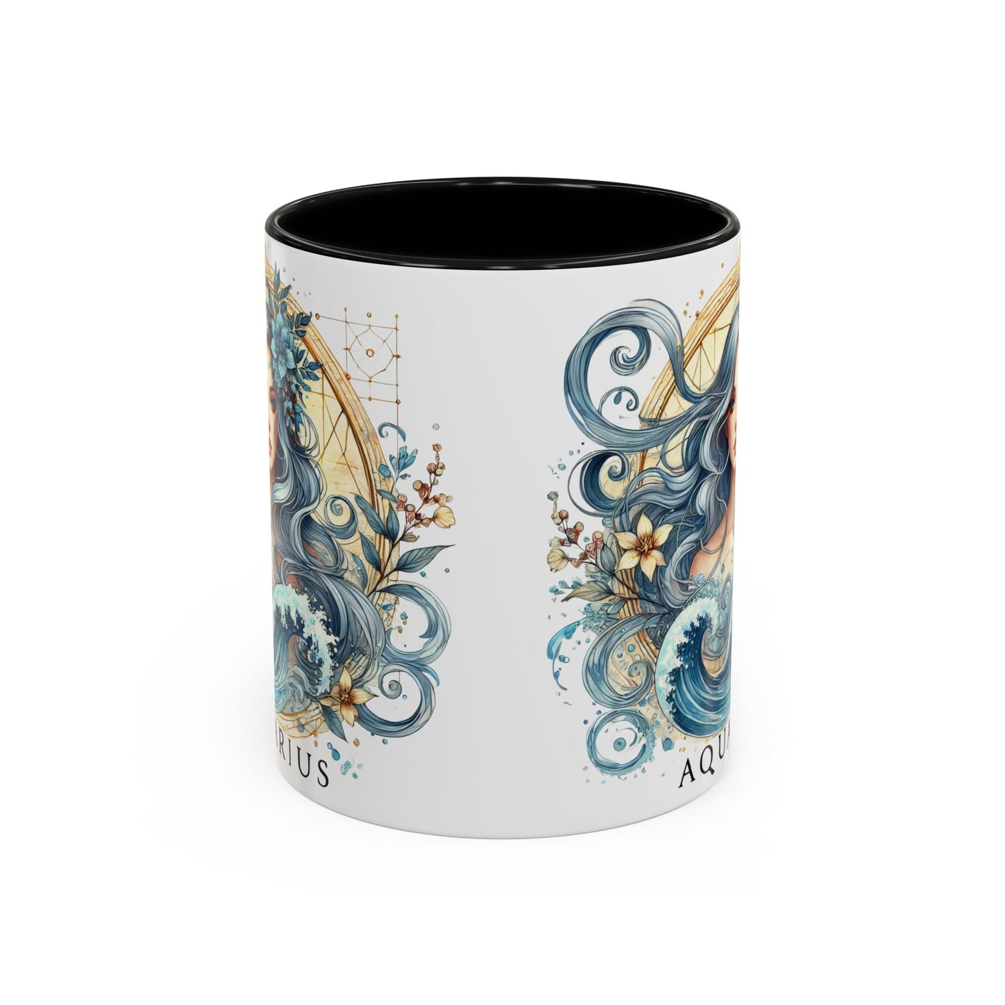 Astrological Aquarius Coffee Mug - Zodiac Sign Design, Perfect for Astrology Lovers
