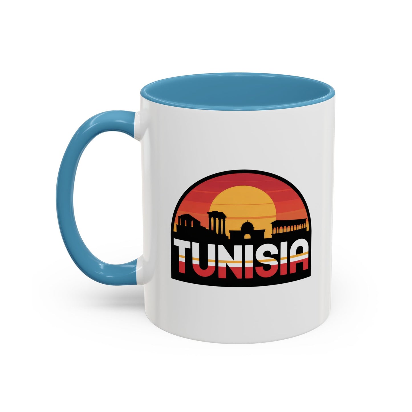 Tunisian Sunset Accent Mug, Coffee Lover Gift, Travel Souvenir, Unique Home Decor, Tea Mug, Vacation Memory