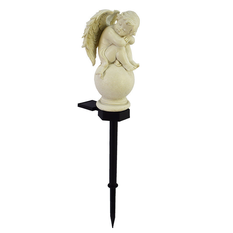 Garden Solar Light Resin Angel Figures Solar Energy