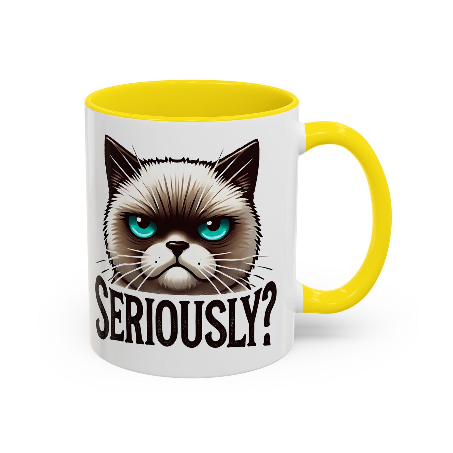 Funny Cat Accent Coffee Mug | Gift for Cat Lovers | Unique Ceramic Mug | Quirky Kitchen Decor | Humor Mug | Cat Person Gift