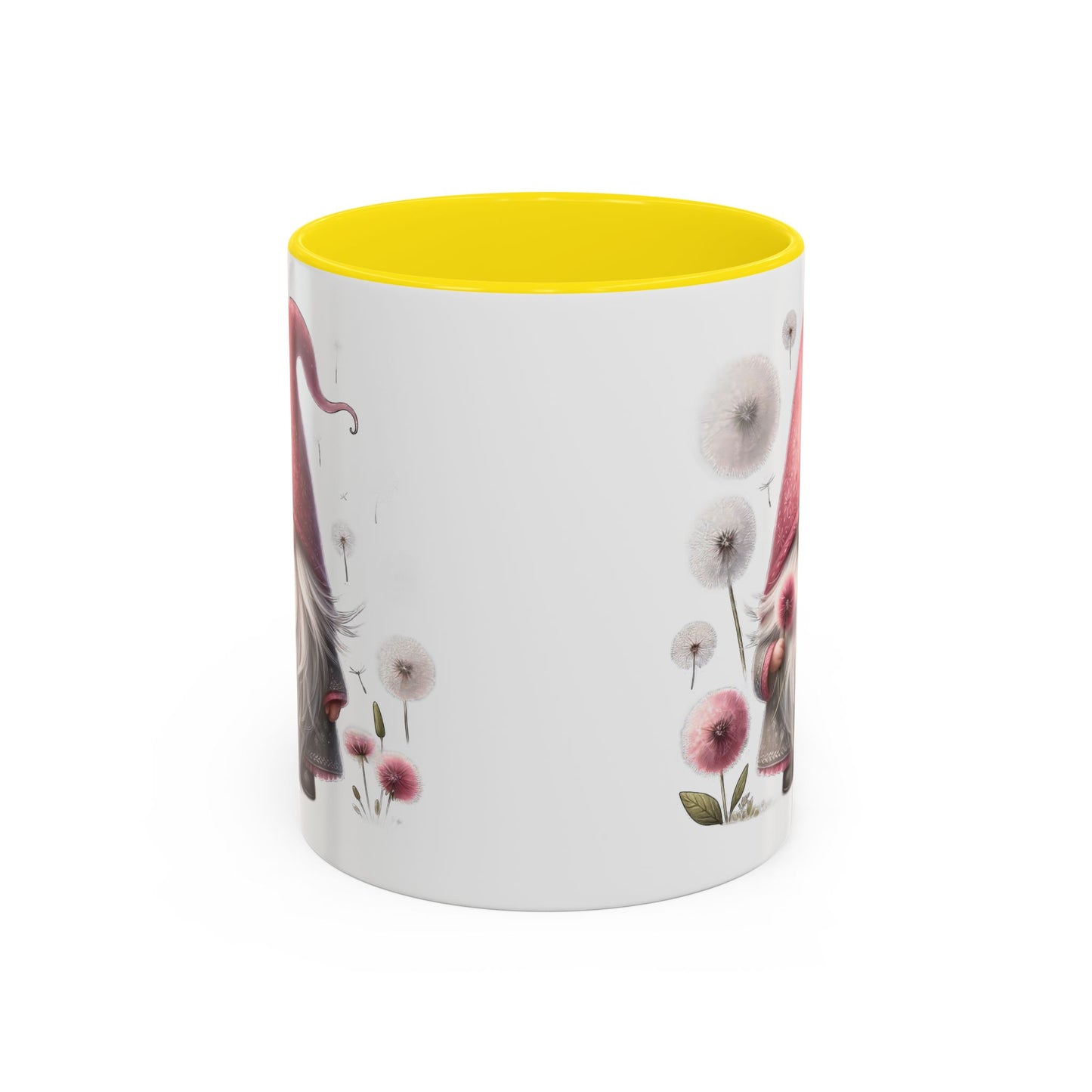 Whimsical Gnome Coffee Mug, Cute Coffee Cups for Home, Unique Gift for Gnome Lovers, Floral Gnome Mug for Birthdays, Spring Décor