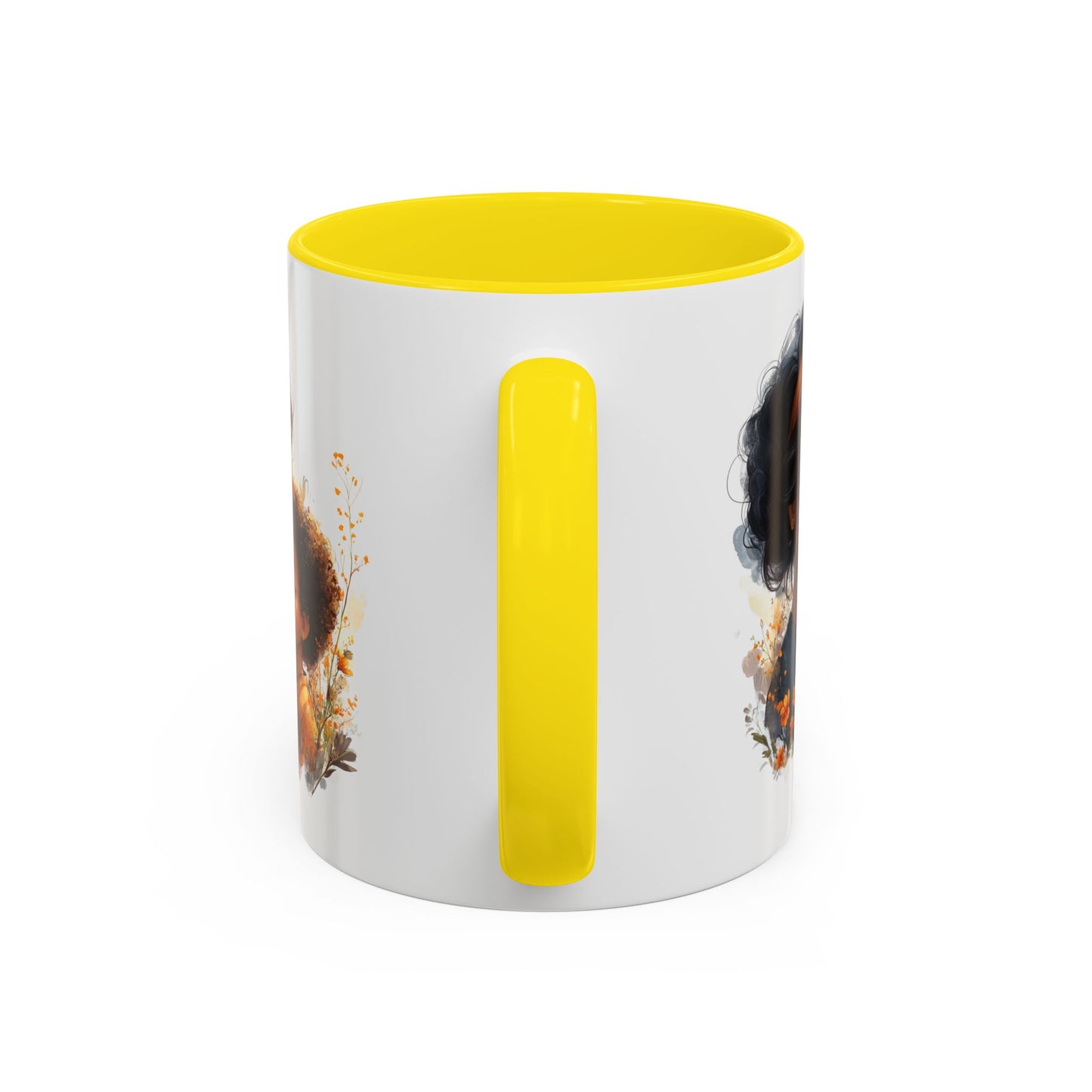 Vibrant Floral Mama & Child Coffee Mug, Black Handle Tea Cup, Perfect Gift for Moms, Cute Nursery Décor, Inspirational Homeware