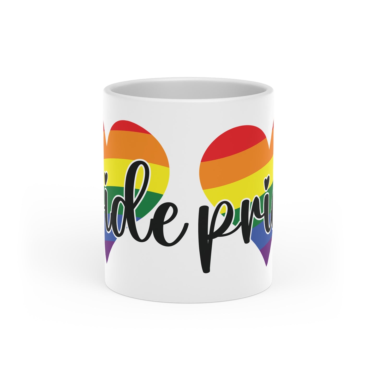 Heart-Shaped Pride Mug - Celebrate Love and Inclusivity