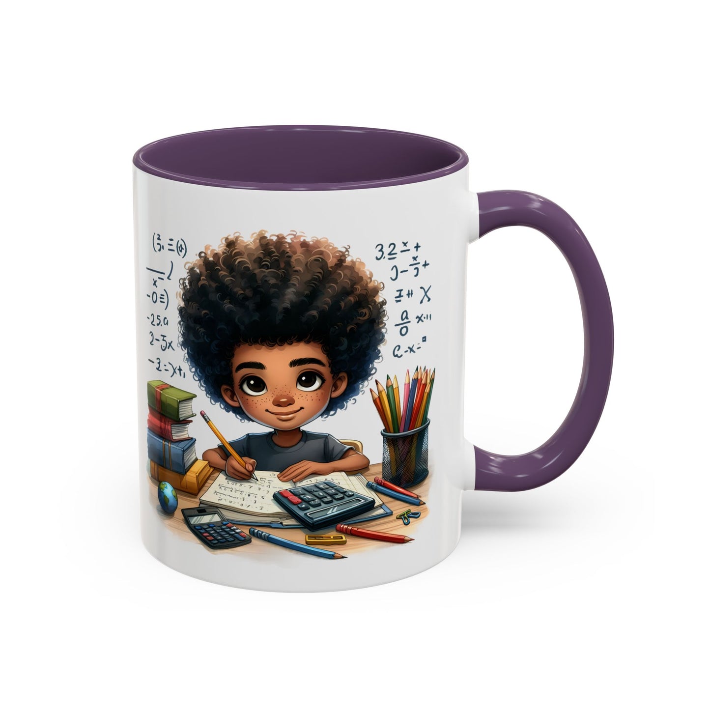 Cute Academic Accent Coffee Mug - Fun Mug for Students, Personalized Teacher Gift, Unique Gift for Scholars, Black Mug with Artwork