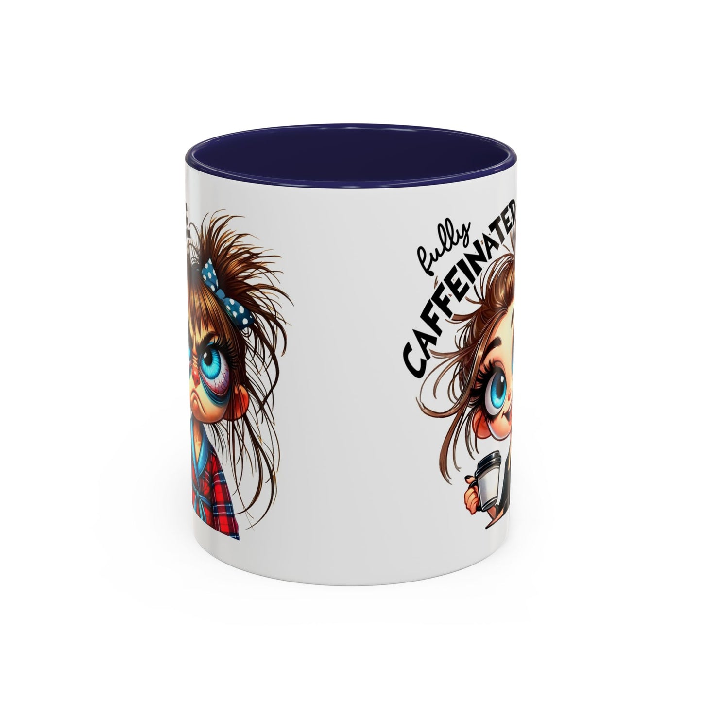 Cute Caffeinated Coffee Mug, Fun Gift for Coffee Lovers, Cute Mug for Home Office, Perfect for Birthdays, Holidays, Relaxation