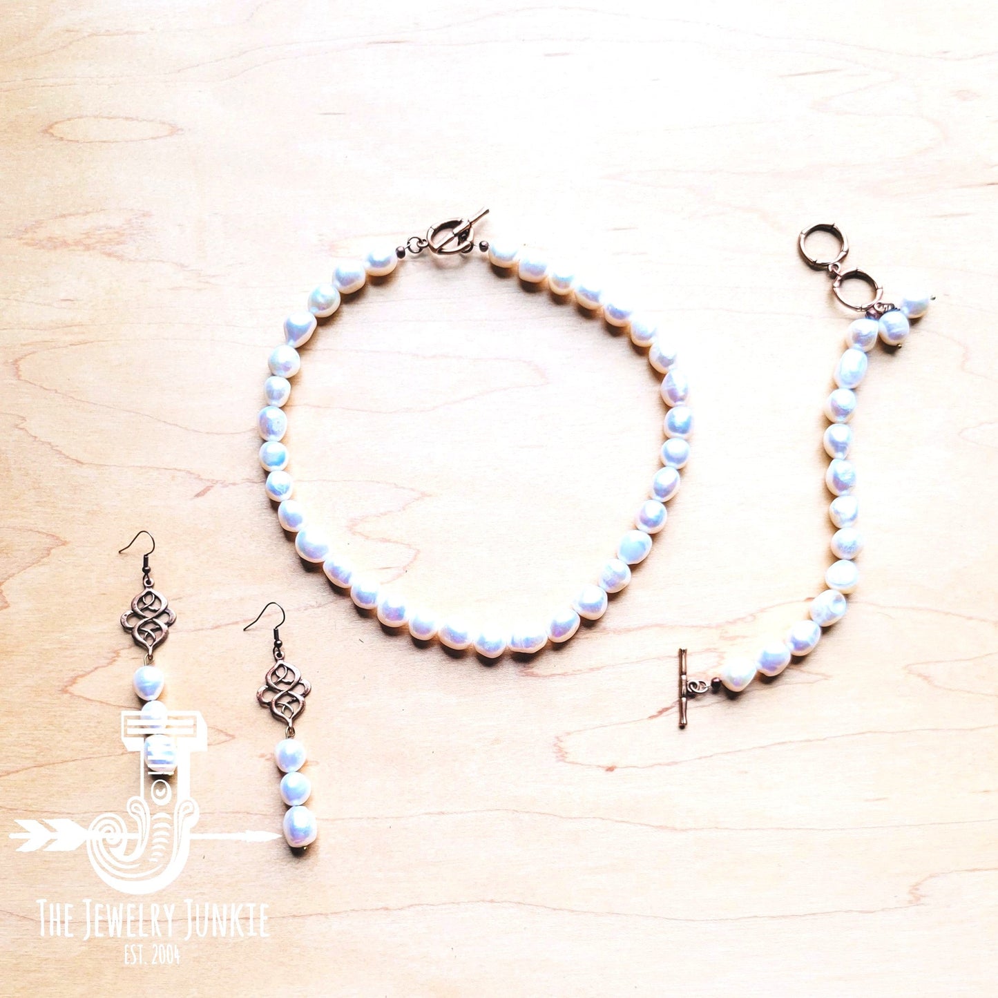 Genuine Freshwater Pearl Collar Necklace Wedding Collection 258g-1