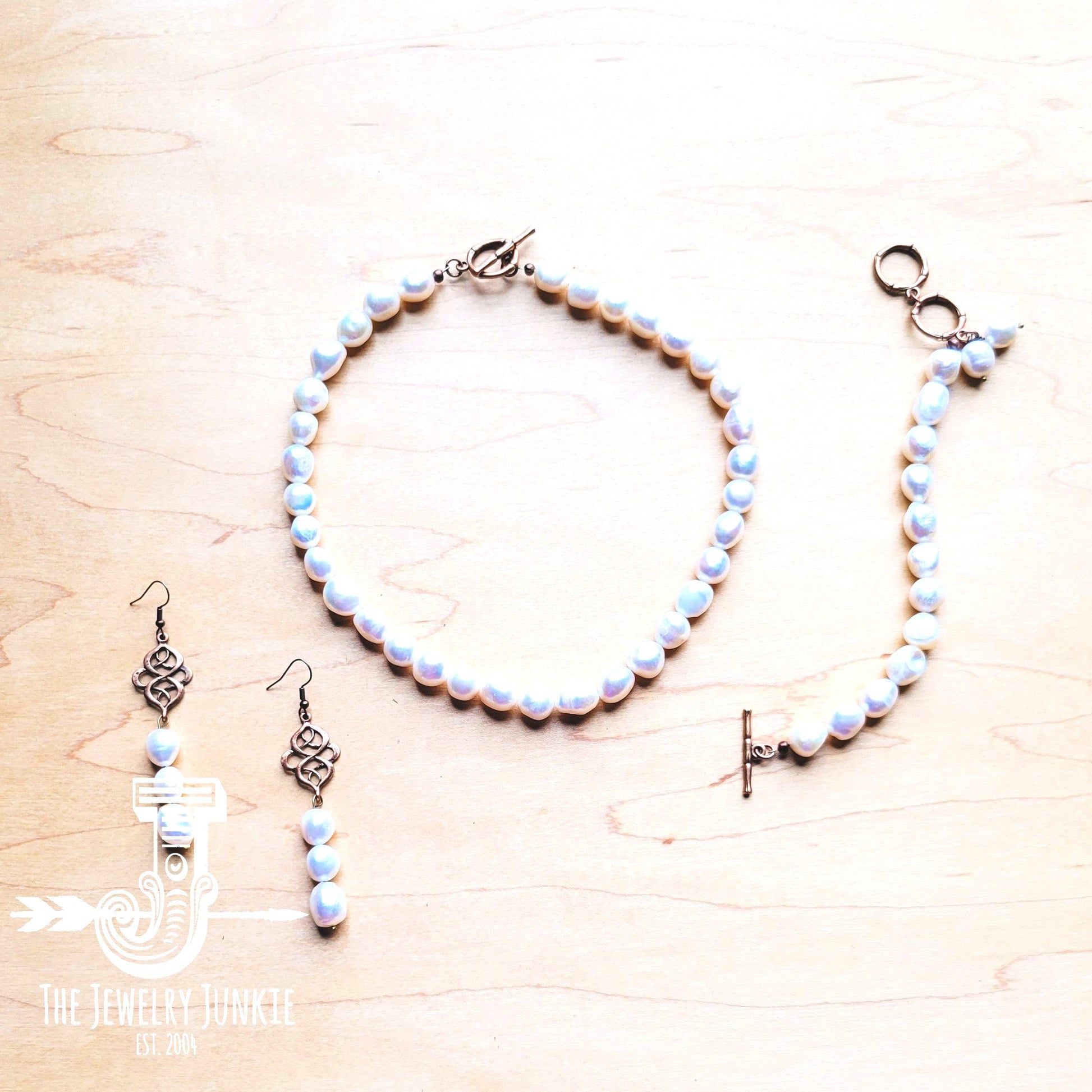 Genuine Freshwater Pearl Collar Necklace Wedding Collection 258g-1