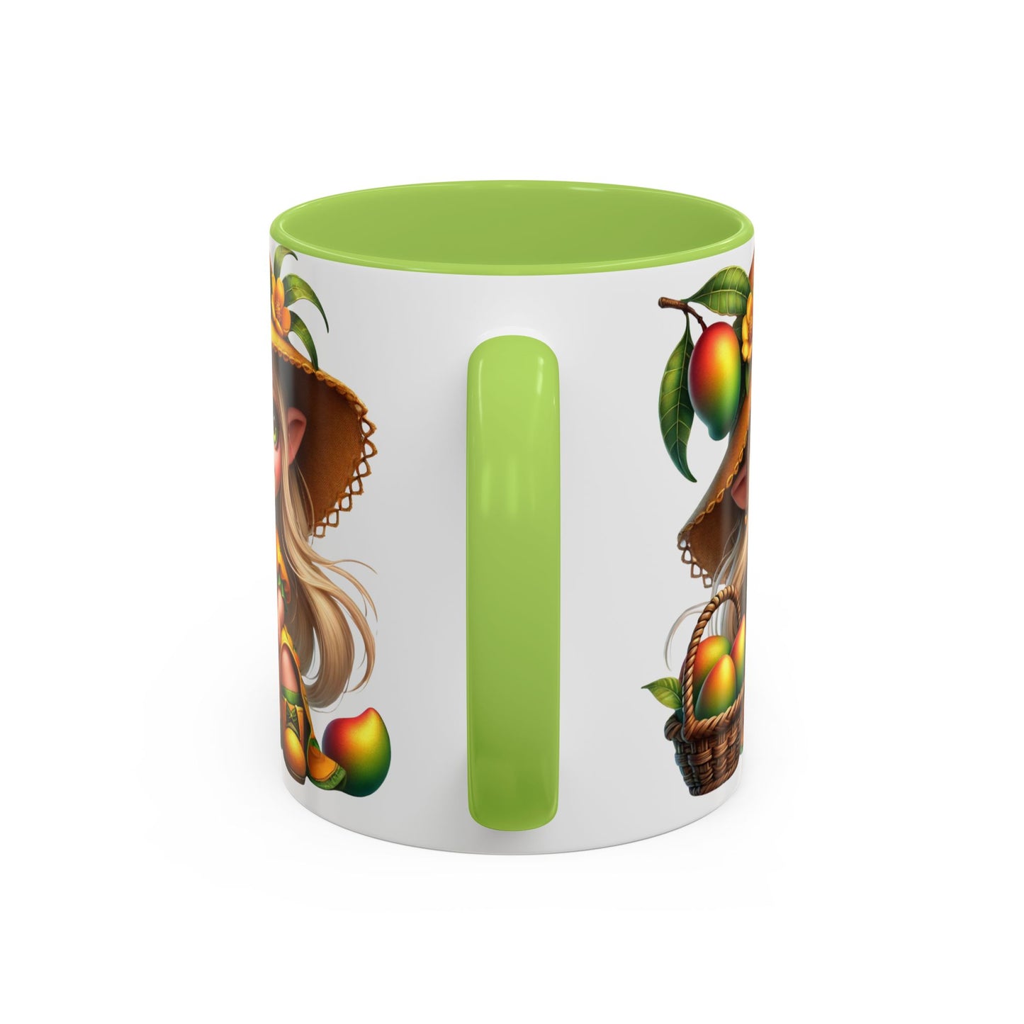 Cute Mango Fairy Accent Coffee Mug - Whimsical 11oz & 15oz