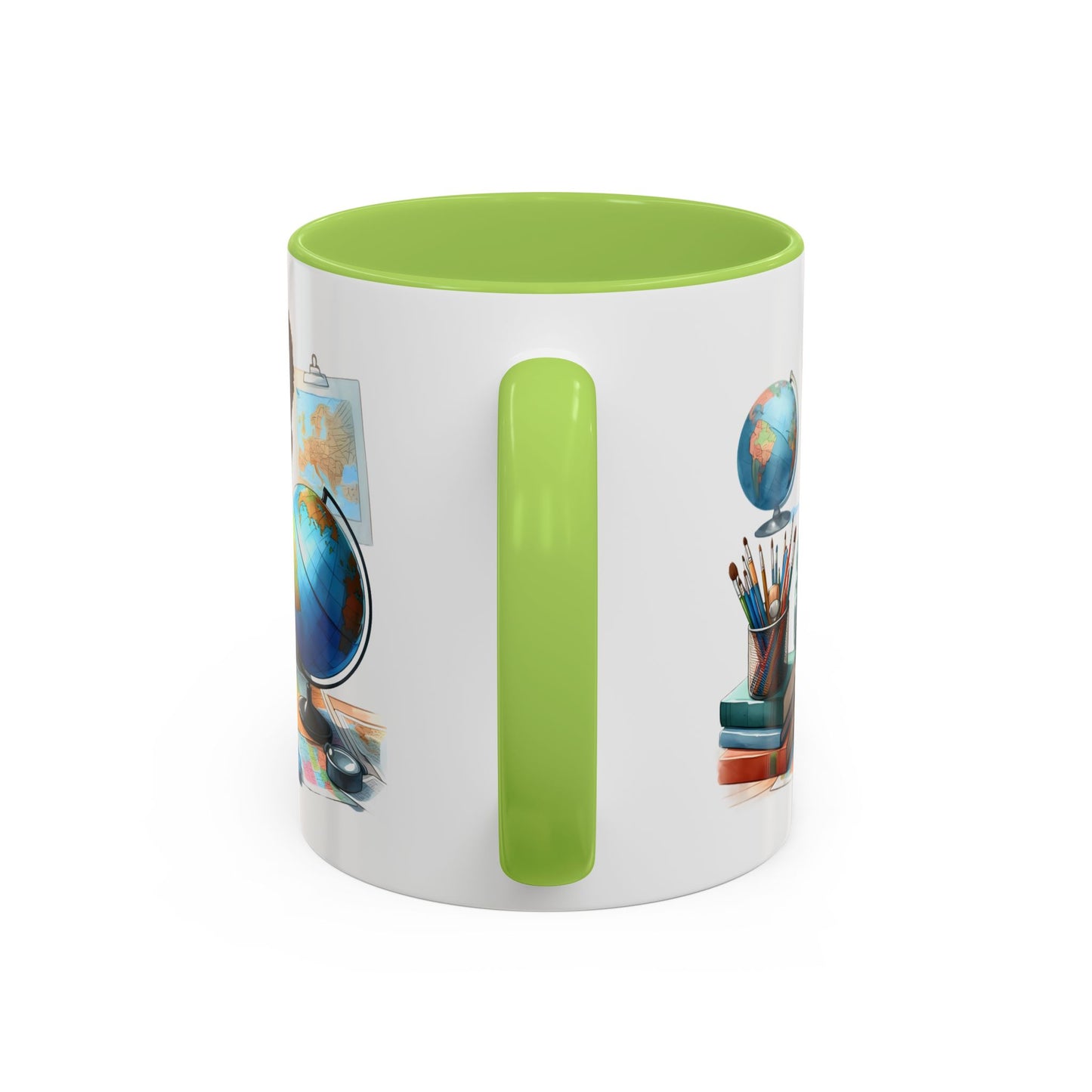 World Explorer Accent Coffee Mug - Perfect for Students, Travel Lovers, Teachers, Back to School, Gift for Kids